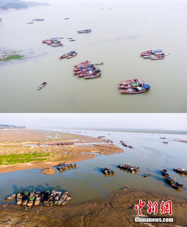 上游来水增多 中国最大淡水湖鄱阳湖水面增加