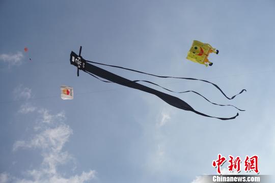 两百余只风筝翱翔太湖西岸 造型“萌”色彩靓