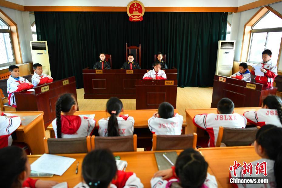 国家宪法日 河北小学生模拟法庭当“小法官”