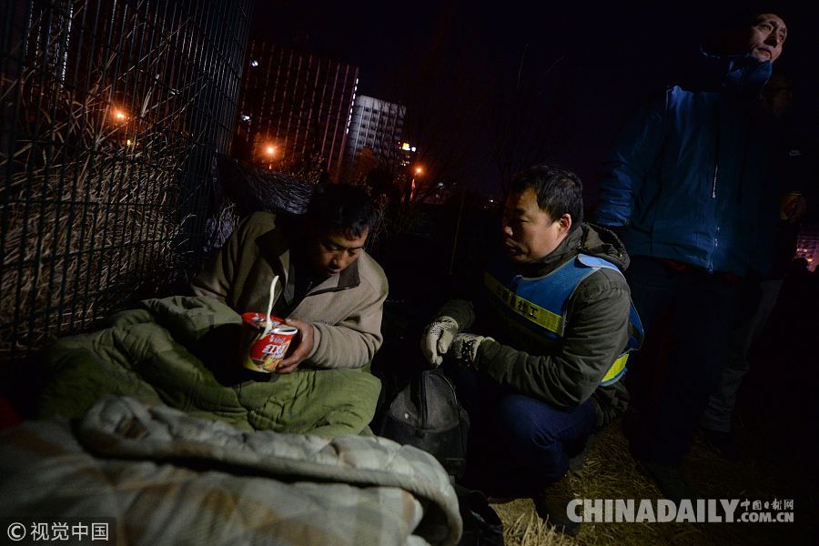 北京确定142个点位进行重点反复巡查 寒夜救助流浪乞讨人员