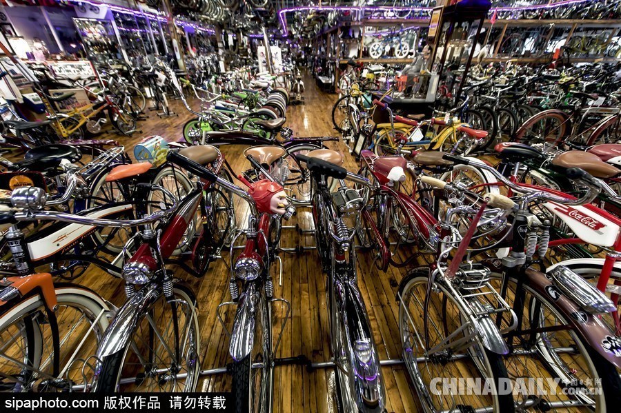 世界上最大的自行车博物馆和商店 累积展出4000多辆车