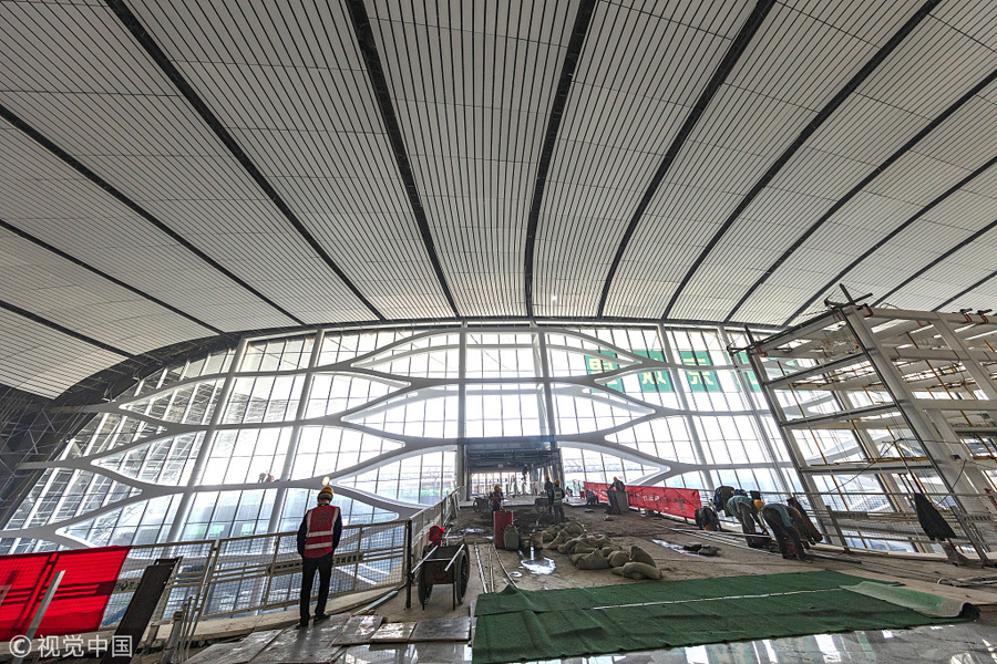北京大兴国际机场航站楼建设进入倒计时