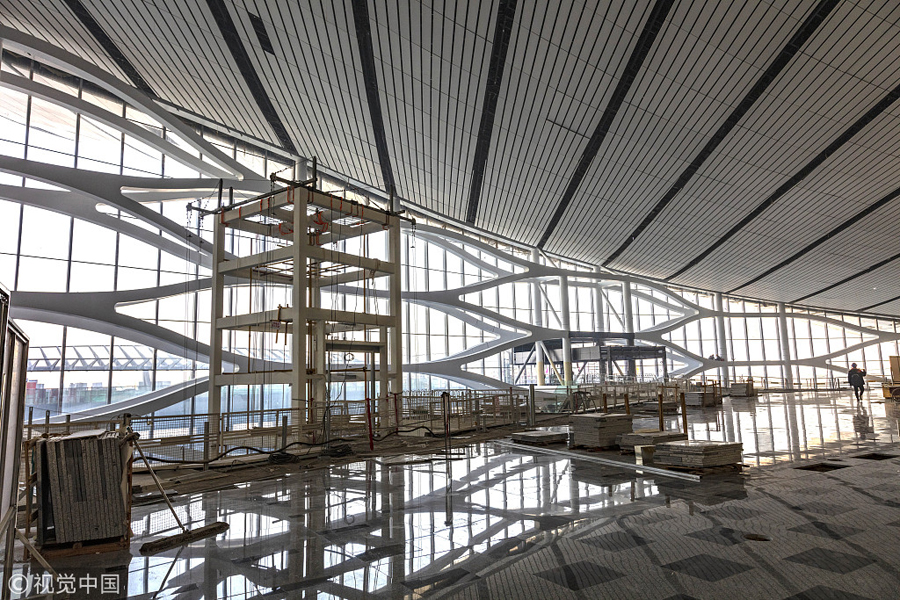 北京大兴国际机场航站楼建设进入倒计时