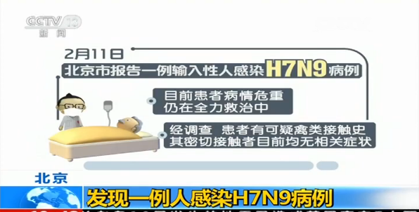 北京首例感染h7n9 有可疑禽类接触史