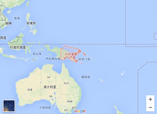 巴布亚新几内亚位置图